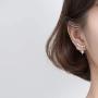 SLUYNZ Sparkling Star Drop Earrings for Women Teen Girls Sterling Silver Star Wrap Earrings Studs
