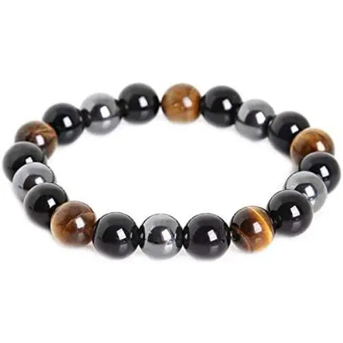Mson Triple Protection Bracelet Black Obsidian Tiger Eye Stone Bracelets for Protection Bring Luck and Prosperity Hematite Mson Triple Protection Bracelet Black Obsidian Tiger Eye Stone Bracelets for Protection Bring Luck and Prosperity Hematite