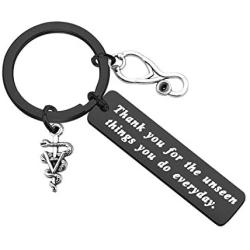 BAUNA Veterinary Key Chain Veterinarian Gift Thank You for The Unseen Things You Do Everyday Vet Tech Appreciation Gift Veterinary Medicine Jewelry