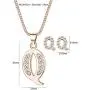 ORAZIO Initial Necklace Earrings for Women Girls Alphabet Letter A-Z Pendant Necklace Stud Earrings Jewelry Set