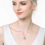 KINGWHYTE Star of David Necklace for Men Women 925 Sterling Silver Black White Cubic Zircoina Pendant Magen David Israel Jewelry 18+2''