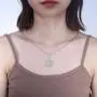 Lucky Snowflake Necklace Long Pendant Necklace with White Cubic Zirconia Silver Jewelry for Women Girls Lucky Snowflake Necklace Long Pendant Necklace with White Cubic Zirconia Silver Jewelry for Women Girls