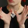 GOLD IDEA JEWELRY Iced Out Superman pendant 14K Gold Plated/ White gold plated hip hop Cubic Zirconia Pendant with 28'' Stainless Steel Franco Chain Necklaces for men