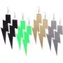 Gmillions Womens Lightning Hook Earrings Dangle Drop Resin Acrylic Lighting Bolt Drop Neon Earrings for Girls Bridal Party 4 pcs Gmillions Womens Lightning Hook Earrings Dangle Drop Resin Acrylic Lighting Bolt Drop Neon Earrings for Girls Bridal Party 4 pcs