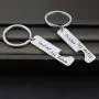 Eigso Divided by Duty United by Love Heart Keychains Military Matching Set Couple Keychains Military Wife Girlfriend Deployment Going Away Gift
