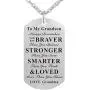 WPFdesign Grandson Granddaughter Dog Tag Necklace Jewelry Keychain Pendant from Grandma Grandpa WPFdesign Grandson Granddaughter Dog Tag Necklace Jewelry Keychain Pendant from Grandma Grandpa