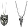 4 Pack Super Hero Black Cosplay Necklace & Ring Wakandaa King TChalla Cosplay Pendant