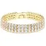 AF Diamond Tennis Bracelet 3 Rows Copper Gold Plated 4MM AAA Cubic Zirconia Bracelet for Women Fashion Jewelry Wedding Gift Size 7-8 lnch (Gold) AF Diamond Tennis Bracelet 3 Rows Copper Gold Plated 4MM AAA Cubic Zirconia Bracelet for Women Fashion Jewelry Wedding Gift Size 7-8 lnch (Gold)