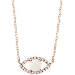 Effy 14K Rose Gold Opal & Diamond Evil Eye Necklace, 0.72 TCW HNV0N173DO