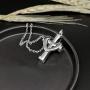 YSAHan I Love You Forever Cross Urn Necklace Ashes Stainless Steel Cremation Keepsake Jewelry for Dad Mom Son Papa Nana