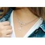 Harry Potter Jewelry for Women, Sterling Silver Deathly Hallows Pendant Necklace, 18'' Chain