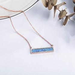 Friendship Necklace, 14K Gold Plated Bar Created Opal Necklace , Best Friend Necklaces, Friendship Gifts for Women, Best friend Birthday Gift, Friend Gifts, Gifts for Friends, Friend Gifts for Women