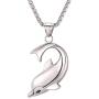 U7 Shark/Fish/Dolphin Pendant Animal Jewelry Men Boys Necklace with Stainless Steel/Gold/Black Gun Plated/925 Sterling Silver Chain