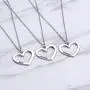 SIVITE Best Friends Forever Necklace Hollow Heart Pendant Necklace for 3 Pieces BFF Friendship Necklace
