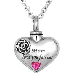 CharmSStory Grandma Love You Forever Urn Cremation Necklaces for Ashes Jewelry