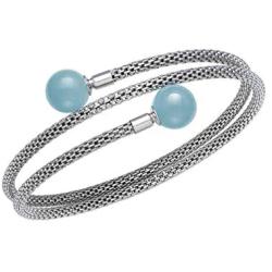 Sterling Silver Natural Aquamarine Gemstone Bracelet