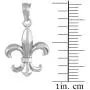 Religious Jewelry by FDJ Sterling Silver Fleur-de-Lis Charm Pendant Necklace Religious Jewelry by FDJ Sterling Silver Fleur-de-Lis Charm Pendant Necklace
