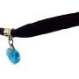 Yves Renaud 7.5 Inch Black Velvet Choker Necklace with Beautiful Heart Crystal Charm Pendant on an Oxidized Bail with 1.75'' Extender