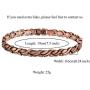Feraco Womens Copper Magnetic Bracelet Unique Fishtail Links 99.9% Solid Copper Bracelets with Strong Magnets for Arthritis Pain Relief