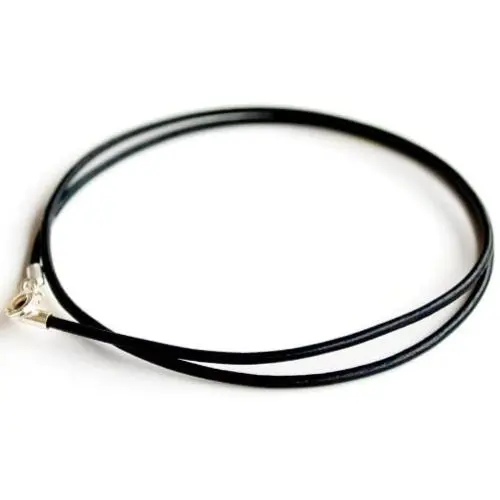 Moneta Jewelry Black Genuine Leather Necklace, Sterling Silver Clasp, 16 to 30 Inch Cord Made in USA Moneta Jewelry Black Genuine Leather Necklace, Sterling Silver Clasp, 16 to 30 Inch Cord Made in USA