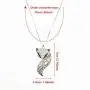 Hslsmxy Women Long Necklace Fox Snake Serpent Swan Dancing Girl Shaped Crystal Pendant Necklaces Sweater Casual Formal Dressing Decoration Fashion Jewelry for Girls Friends