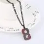 HZMAN Baseball Initial Pendant Necklace Inspiration Baseball Jersey Number 0-9 Charms Stainless Steel Necklace