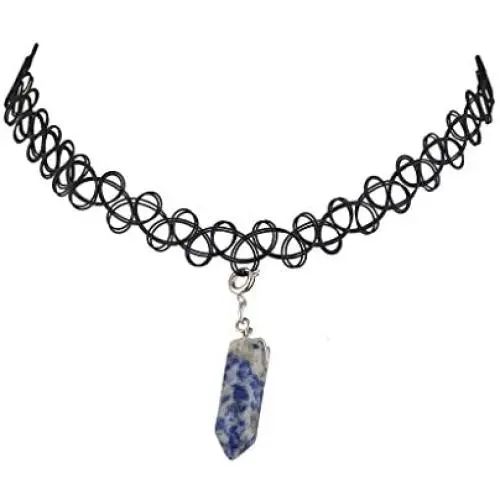 Lux Accessories Quartz Tattoo Choker Necklace Lux Accessories Quartz Tattoo Choker Necklace