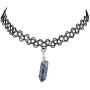 Lux Accessories Quartz Tattoo Choker Necklace