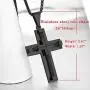 YL Mens Cross Necklace 316L Stainless Steel Bigger Jesus Christ Pendant White/Gold/Black Rolo Chain Jewelry