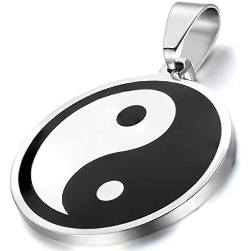 Oidea Stainless Steel Mens Womens Vintage YinYang Necklace for Fathers Day Gifts Jewelry,Chain Included
