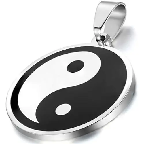 Oidea Stainless Steel Mens Womens Vintage YinYang Necklace for Fathers Day Gifts Jewelry,Chain Included