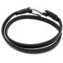 Classic Style Leather Double Wrap Handcrafted in USA - Black