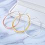 Kemstone Rose Gold/Silver Big Oval Engraved hoop Earrings