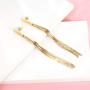 LIUANAN 18K Gold Plated Long Tassel Bar Earrings for Women Girls Chain Drop Dangle Stud Earrings Jewelry