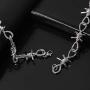 SONGCHANGJEWELRY Barbed Wire Necklace Choker - Punk Necklaces - Thorn Chain Men Punk Rock Jewelry Gift for Men Women Lovers