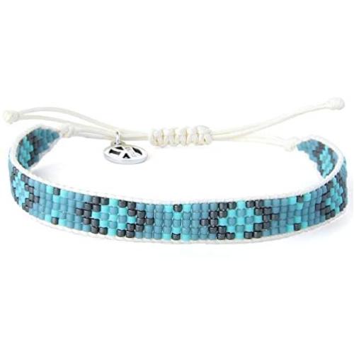 KELITCH Women Pearl Bracelets Wax Rope Wrap Bracelets Miyuki Beads Friendship Jewelry for Summer