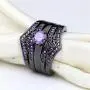 wedding ring set Two Rings His Hers Couples Matching Rings Womens 2pc Black Gold Filled Amethyst CZ Wedding Engagement Ring Bridal Sets Mens Titanium Wedding Band wedding ring set Two Rings His Hers Couples Matching Rings Womens 2pc Black Gold Filled Amethyst CZ Wedding Engagement Ring Bridal Sets Mens Titanium Wedding Band