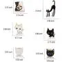 SUNSH 6Pcs Combo Cat Cute Badges Novelty Brooches for Women Teen Girls Child Kids Cartoon Collections Pins Set Jewelry Clothes Backpacks Bags Decoration Family Friendship Gift for Animal Lovers
