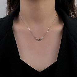 S925 Silver Simple Pendant Necklace Metal Necklace for Women