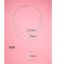 JZMSJF Layered Necklace S925 Sterling Silver 3 Multi Layer Boho Long Necklace with Circle Bar CZ Pendant Chic Fashion Gift for Women Girls Wife Girlfriend
