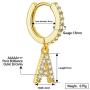 Ldurian Initial Earrings for Women Girls, Letter Huggie earrings with 14K Gold Plated, Cubic Zirconia Hoop Earrings Dangle, Tiny Earrings, Jewelry Gift for Girls Women Teen