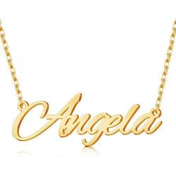 Layered 2 Names Necklace Personalized, Custom Double Chain Choker Necklace 18K Gold Plated Nameplate Charm Pendant for Mother