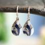 DAMLENG Bohemian Handmade Vintage Enamel Teardrop Dangle Earring Unique National Style WaterDrop Dangle Drop Earrings for Women Girls Statement Jewelry Gifts