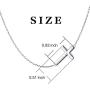 S925 Sterling Silver Sideways Choker Necklace Jewelry 14 inches to 18 inches