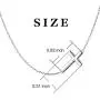 S925 Sterling Silver Sideways Choker Necklace Jewelry 14 inches to 18 inches S925 Sterling Silver Sideways Choker Necklace Jewelry 14 inches to 18 inches