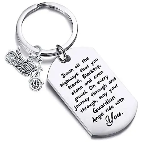 FUSTMW Car Owner Gift Drive Safe Keychain May Your Guardian Angel Ride With You Car Lover Gift FUSTMW Car Owner Gift Drive Safe Keychain May Your Guardian Angel Ride With You Car Lover Gift
