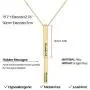 sloong Personalized Christian Necklace, Hidden Messages Engraved Quote Religious Necklace Gold Plated Necklace Charm Bible Verse Religious Jewelry Valentines Gift for Women Girls