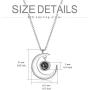 SOULMEET Sterling Silver Moon Necklace with I Love You in 100 Languages Projection Jewelry Gifts for Girlfriend Wife Mom Daughter Sister