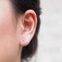 Sterling Silver Stud Earrings for Women Girls- 3 Pairs of 2mm Tiny Ball Stud Earrings Round CZ Cubic Zirconia Earrings Pearl Earrings Set Cartilage Small Tragus Earrings Nose Lip Rings