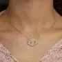 MLENS 18K Gold Plated Zirconia Evil Eye Necklace Dainty Chain Adjustable Pendant Necklaces for Women Jewelry Gift MLENS 18K Gold Plated Zirconia Evil Eye Necklace Dainty Chain Adjustable Pendant Necklaces for Women Jewelry Gift